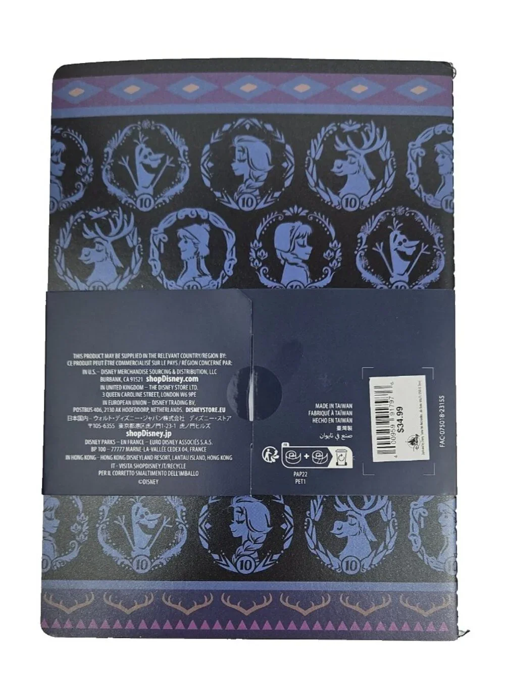 Disney Frozen Journal Notebook Set of 3 10th Anniversary Elsa Anna Olaf Kristoff